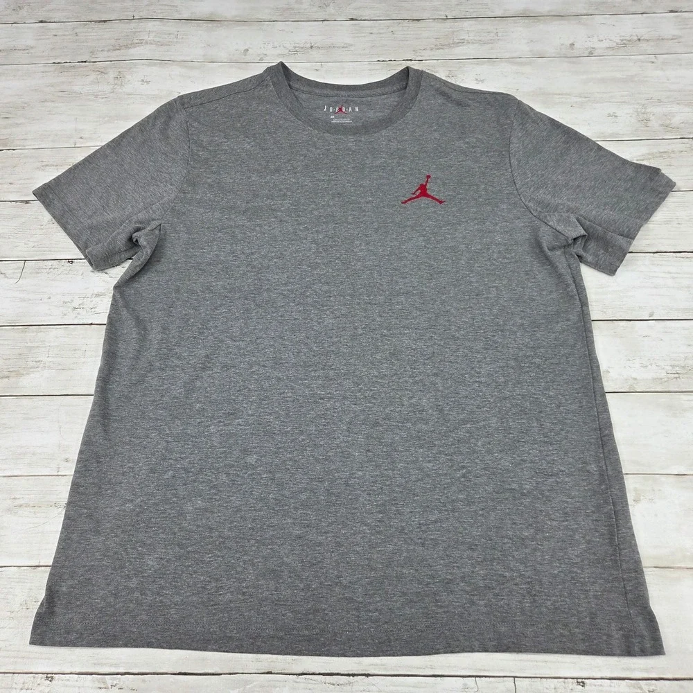 Jordan Jumpman T-Shirt Short Sleeve Mens Large Gray AQ2366-02K Logo